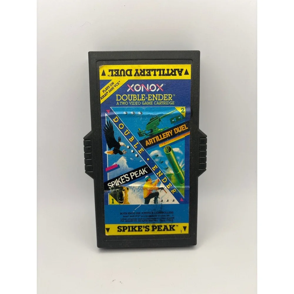 Atari 2600 Xonox Double-Ender Artillery Duel Spikes Peak Game Cartridge 1983